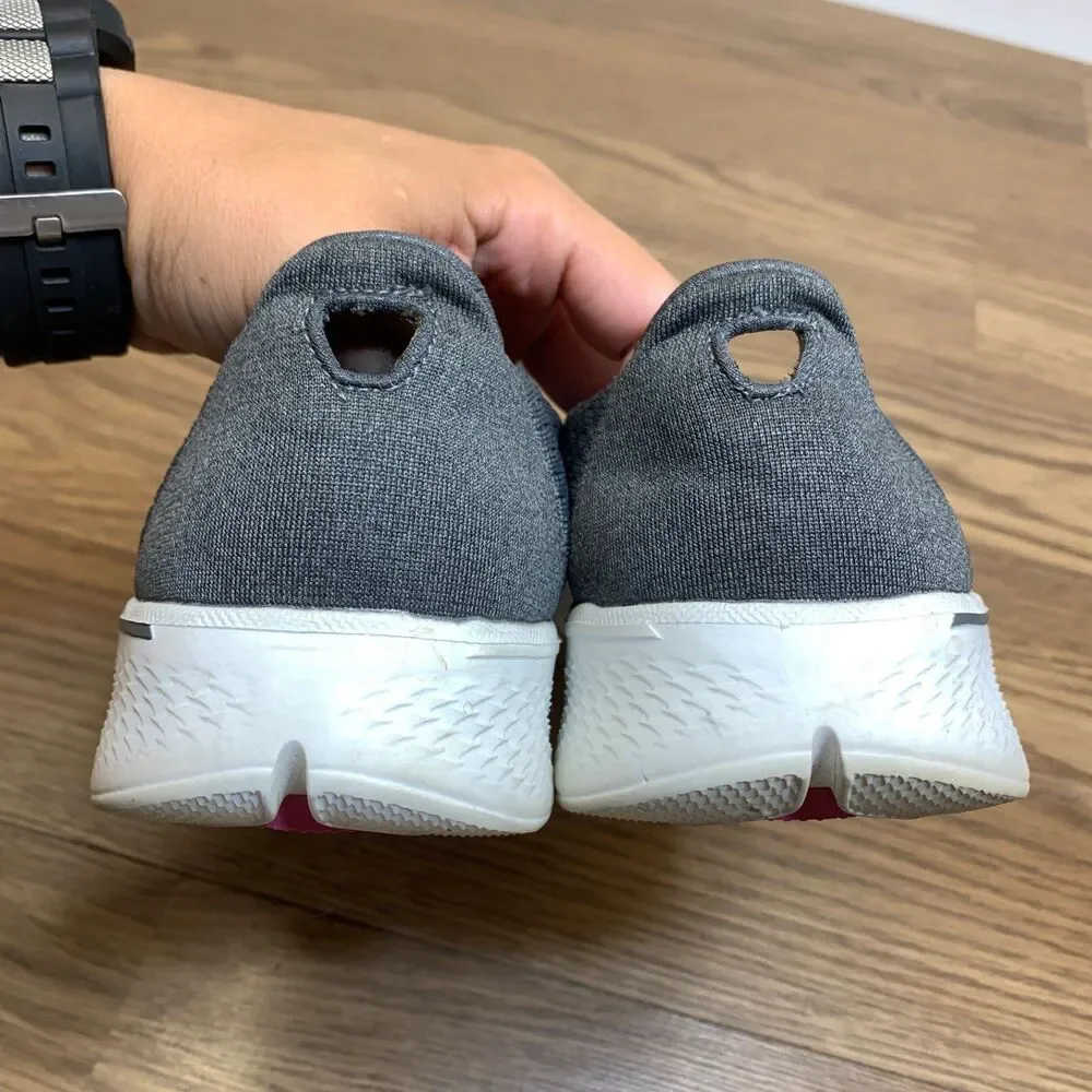 Skechers Go Walk 4 GoGaMax Memory Foam Gray Slip On‎ Shoes 14148 Womens Size 10